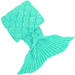 Hughapy Soft Mermaid Tail Blanket with Scale with carry bag